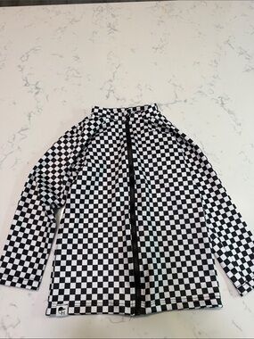 Checkerboard Kids Zip-Up Swim Sun Skirt - Black/White George Hats size 5/6